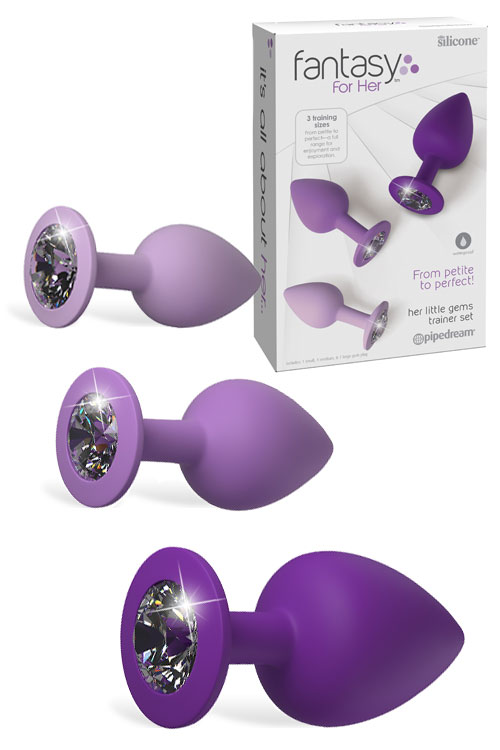 Silicone Anal Trainer Set with Jewels (3 Pce)