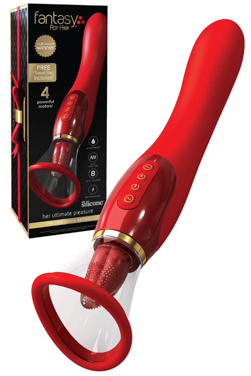 Pipedream 24K Gold Pump With Tongue & Vibrating G Spot Handle
