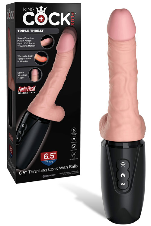 Pipedream King Cock Thrusting, Heating & Vibrating Dildo