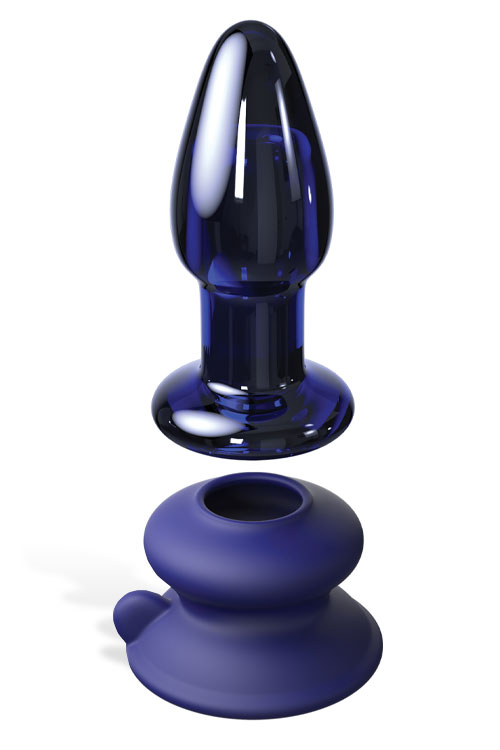 Pipedream Vibrating Glass Butt Plug With Remote & Removable Suction Cup