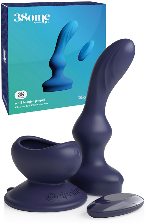 Wall Banger P-Spot Massager With Remote & Removable Suction Cup