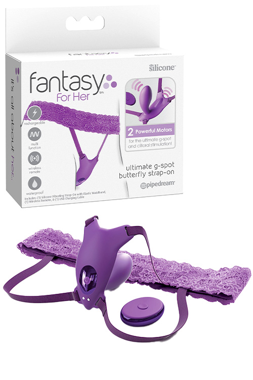 Pipedream Fantasy For Her Ultimate G Spot 3.9&quot; Wearable Butterfly Vibrator
