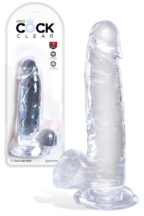 Pipedream King Cock Realistic 7&quot; Dildo with Balls & Suction Cup Base
