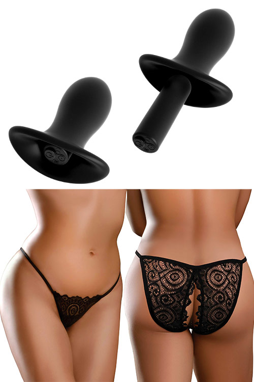 Pipedream Remote Lace Peek-A-Boo Panty