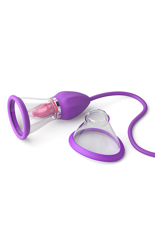 Pipedream Her Ultimate Pleasure Max 9&quot; 4 in 1 Pleasure Pump with Tongue & Vibrating Handle