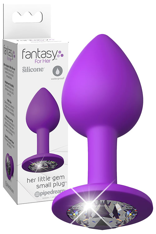 Pipedream Little Gem 2.8&quot; Silicone Butt Plug with Gemstone Base | Small