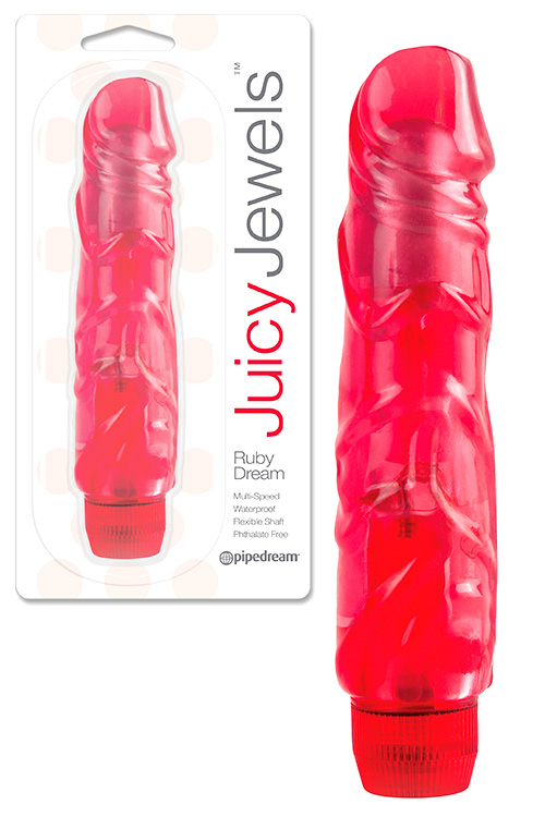 Pipedream Ruby Dream 6.6&quot; Realistic Multi Speed Vibrator