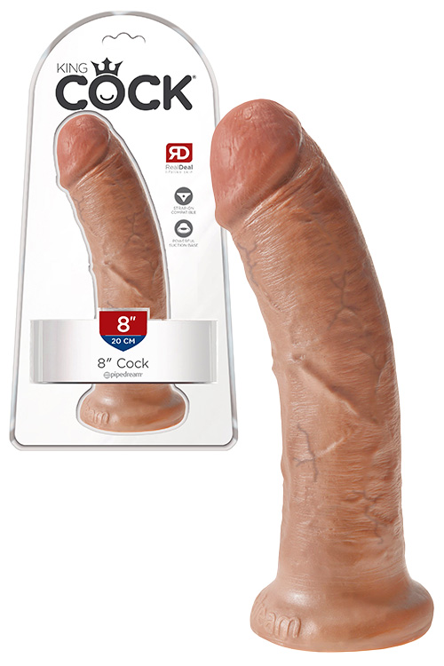 Pipedream King Cock 8" Realistic Dildo with Suction Cup Base