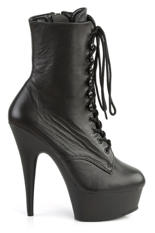 Delight Ankle Boot Black Faux Leather/Black
