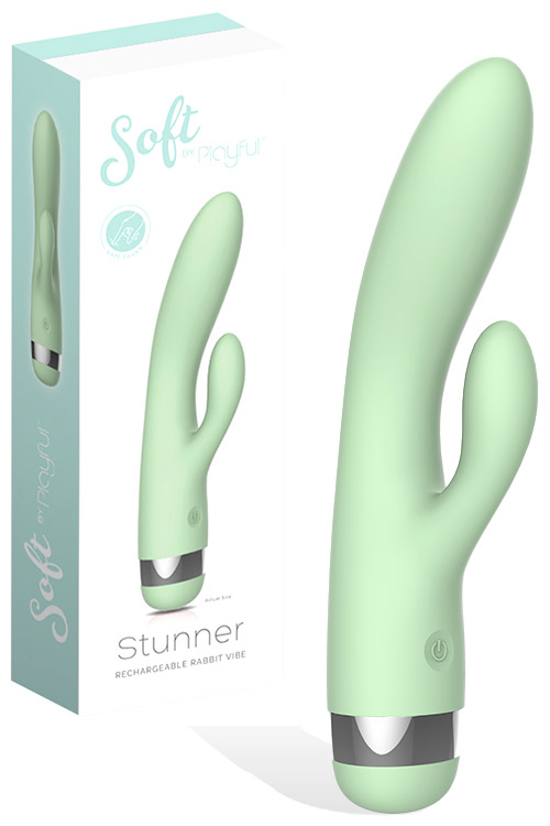 Playful Stunner 7.5&quot; Super Soft Silicone Rabbit Vibrator