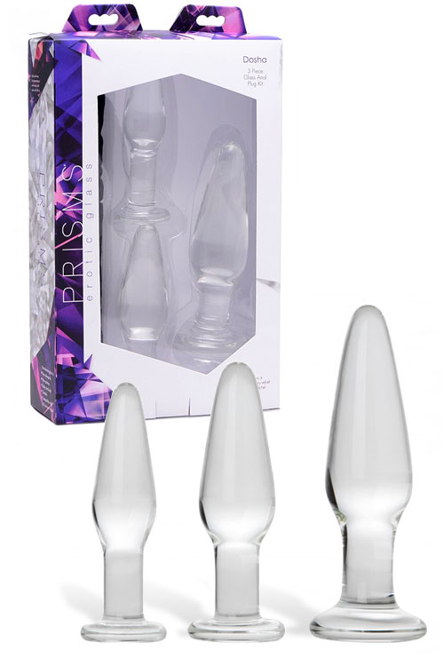 Prisms Erotic Glass Anal Trainer Kit (3 Pce)