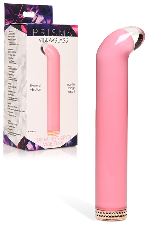 Prisms Erotic Glass 4.5&quot; 10X Curved Glass Bullet Vibrator