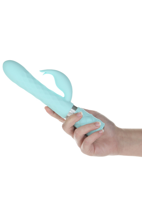 Pillow Talk Lively - 8.5&quot; Rotating Rabbit Vibrator with Swarovski Crystal Accent