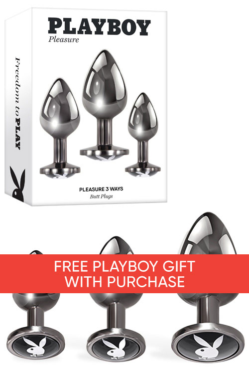 Playboy Pleasure 3 Ways 3 Piece Butt Plug Set