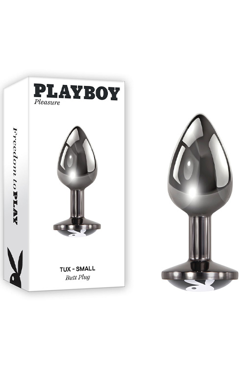 Playboy Small Tux 2.9&quot; Metal Butt Plug