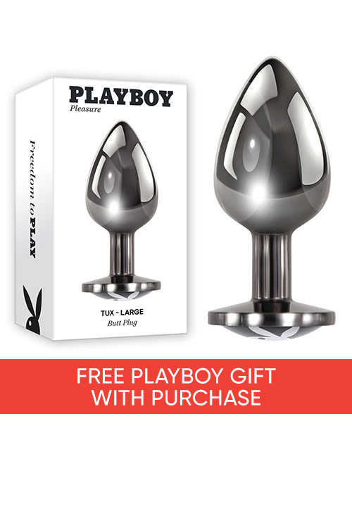 Playboy Large Tux 3.8&quot; Metal Butt Plug