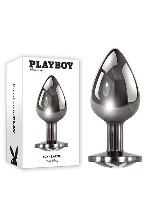 Playboy Large Tux 3.8&quot; Metal Butt Plug