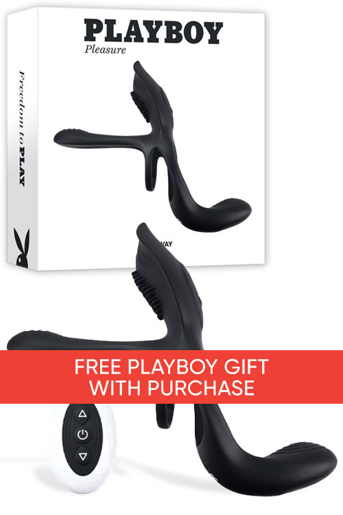 Playboy The Three Way Remote Controlled 6.5&quot; Couples Ring