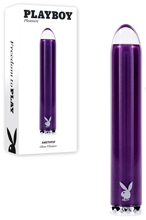 Playboy Amethyst 4.9&quot; Glass Bullet Vibrator