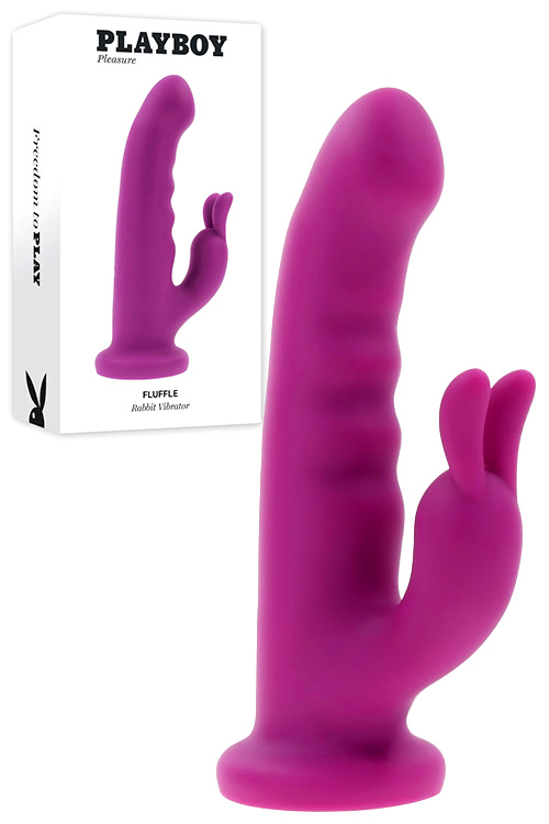 Playboy Fluffle 7.8&quot; Twirling Rabbit Vibrator