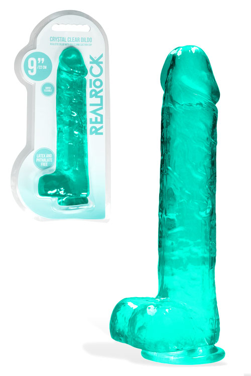 RealRock Crystal Clear 9.8&quot; Suction Cup Realistic Dildo