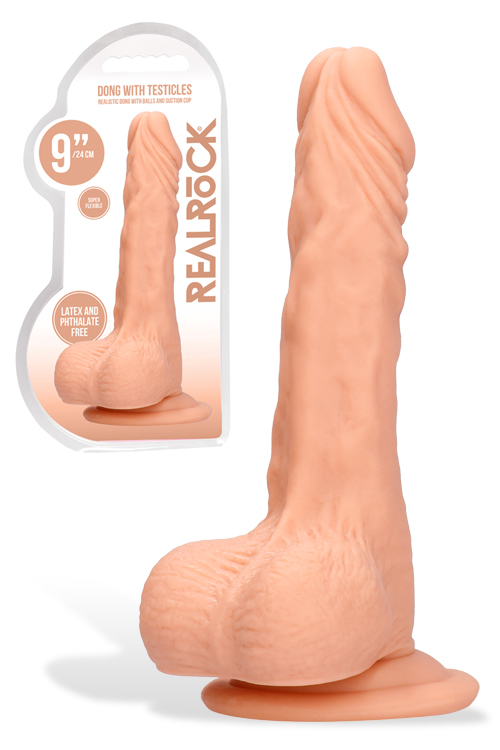 RealRock 9&quot; Suction Cup Realistic Textured Dildo