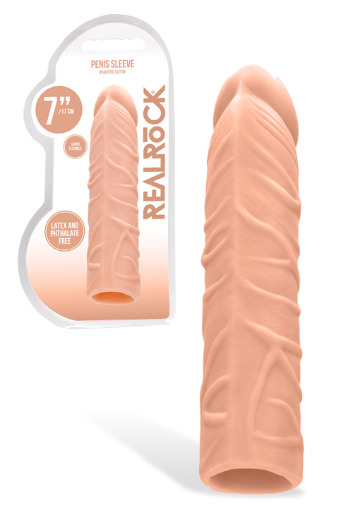 RealRock 7&quot; Lifelike Penis Extension Sleeve