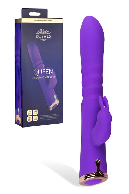 Royals The Queen 9.45&quot; Thrusting Rabbit Vibrator