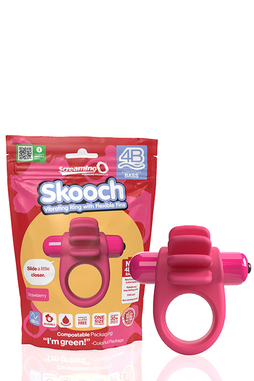 Screaming O Skooch Bass Stretchy Vibrating Cock Ring with Pleasure Fins