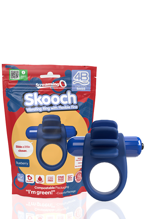 Skooch Bass Stretchy Vibrating Cock Ring with Pleasure Fins