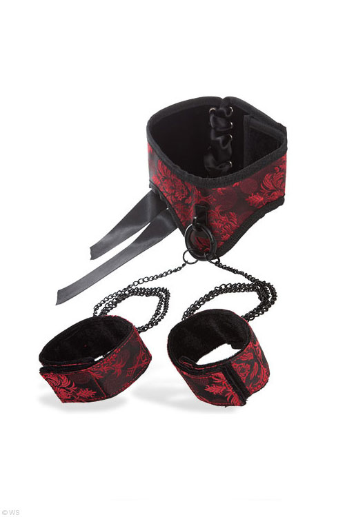Scandal Posture Collar with Cuffs by California Exotic