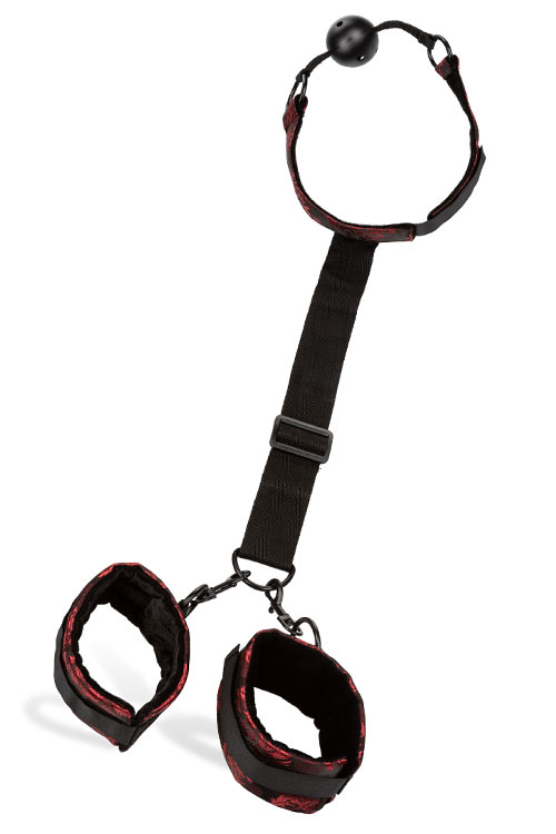 Breathable Ball Gag with Attached Cuffs