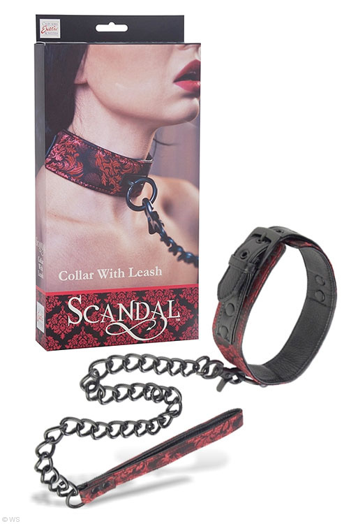 Collar with Leash by California Exotic