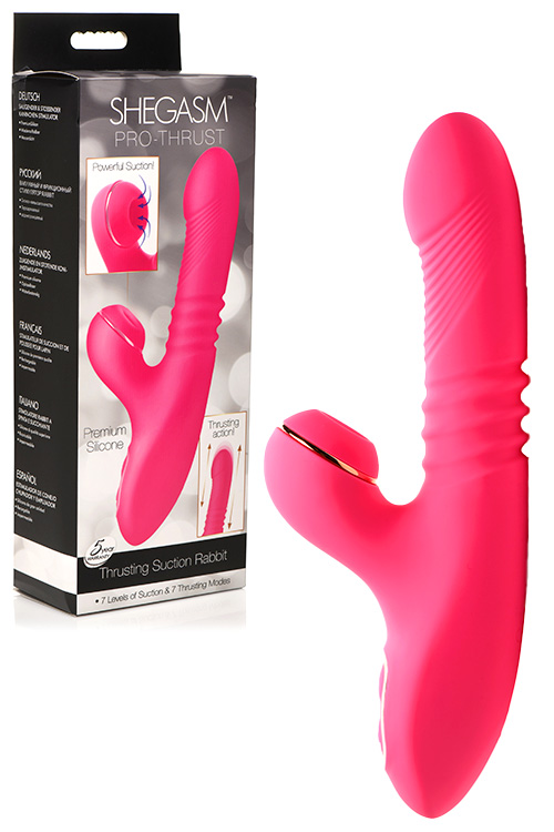 Shegasm Pro Thrust 8.4&quot; Thrusting Suction Rabbit