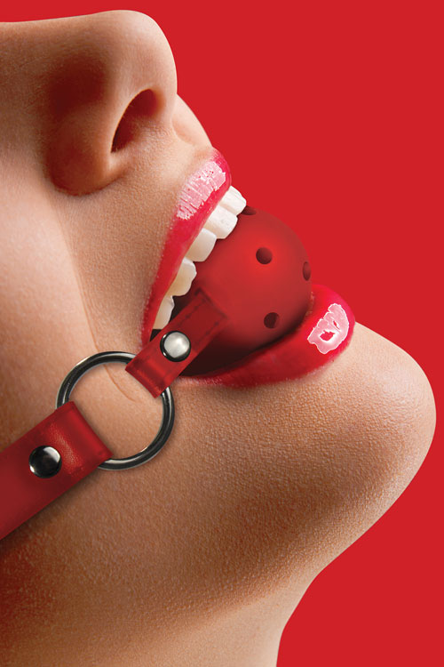 Shots Toys Red Breathable Ball Gag