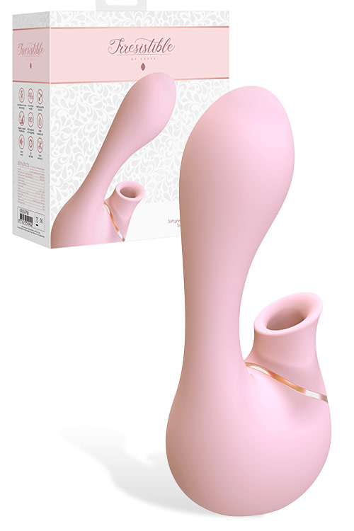 Shots Toys 5.5&quot; Silicone Rabbit Vibrator with Air Wave Clitoral Stimulator