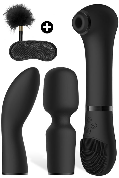 Shots Toys 6 Piece Clitoral Suction, Massage Wand & G Spot Vibrator Kit