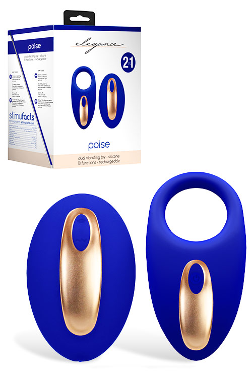 Poise Dual Vibrating Cock Ring with Stimulating Remote