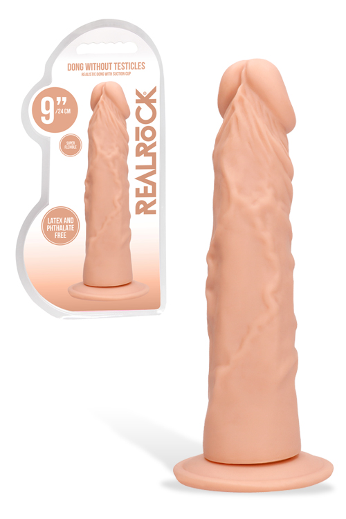 9" Realistic Dong with Suction Cup Base