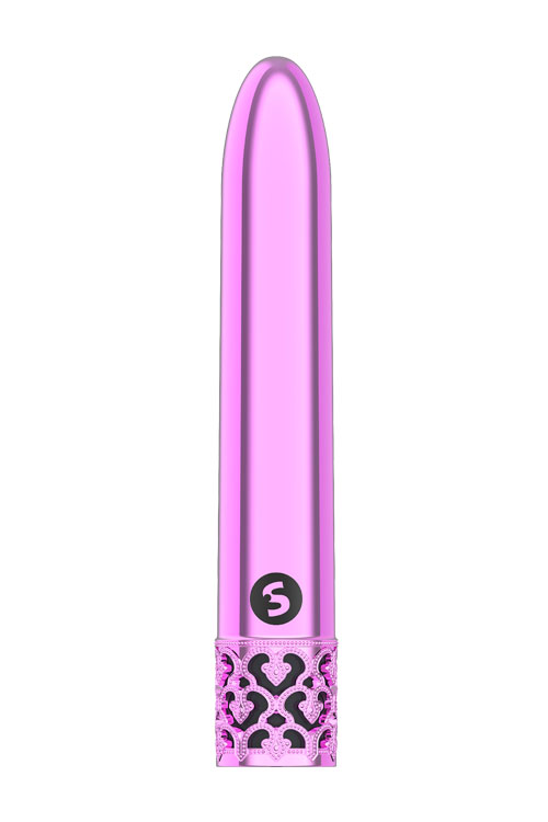 Shots Toys 4.25&quot; Royal Gems Shiny Rechargeable Bullet Vibrator