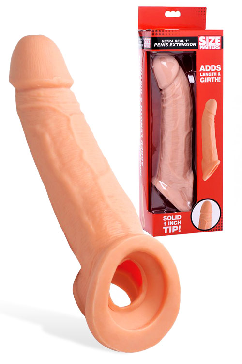Realistic 1" Solid Tip Penis Extension