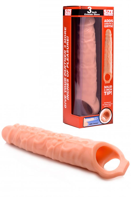 3" Penis Extension Sleeve with Ball Strap