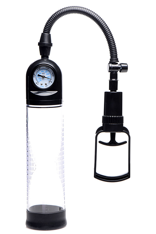 Size Matters 8&quot; Trigger Penis Pump with Built in Pressure Gauge