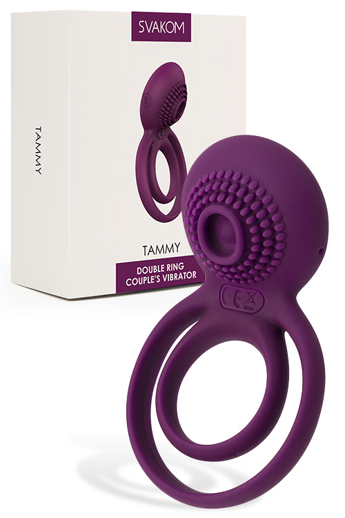 Svakom Tammy 3.1&quot; Vibrating Couples Ring with Double Rings