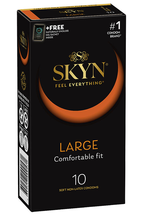 Skyn Large 10 Pack Comfort Fit Non Latex Condoms