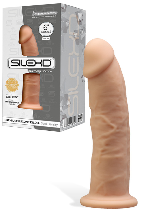 Silex D Model Two 6&quot; Thermo-Reactive, Realistic, Dual Density Dildo