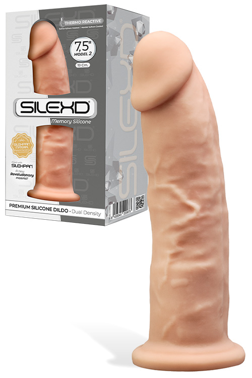 Silex D Model Two 7.5&quot; Thermo Reactive, Realistic, Dual Density Dildo