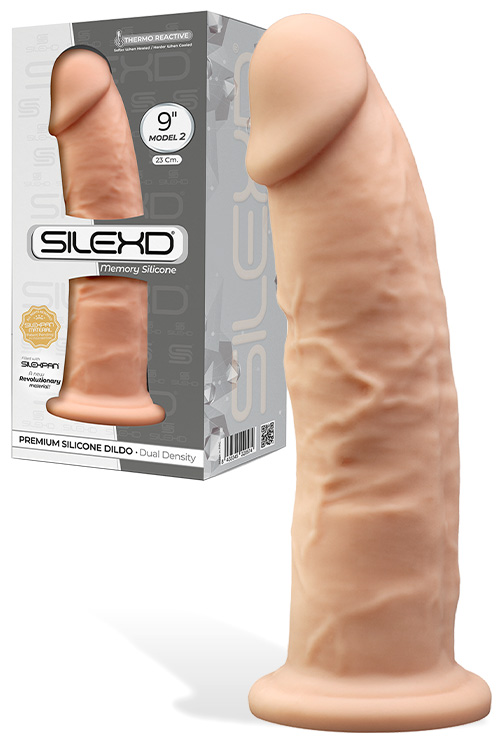 Silex D Model Two 9&quot; Thermo Reactive, Realistic, Dual Density Dildo