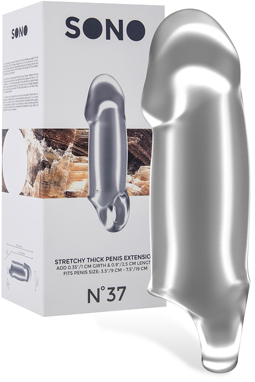 6" Translucent Thick & Stretchy Penis Extension