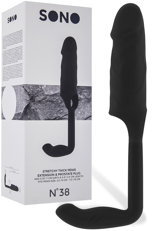 9.75" Stretchy Penis Extension with Anal Plug